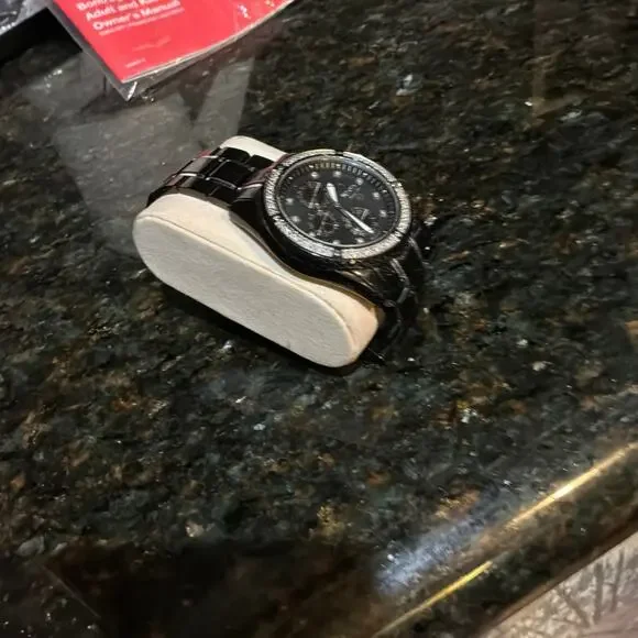 Bulova Black Crystal Stainless Watch C970293